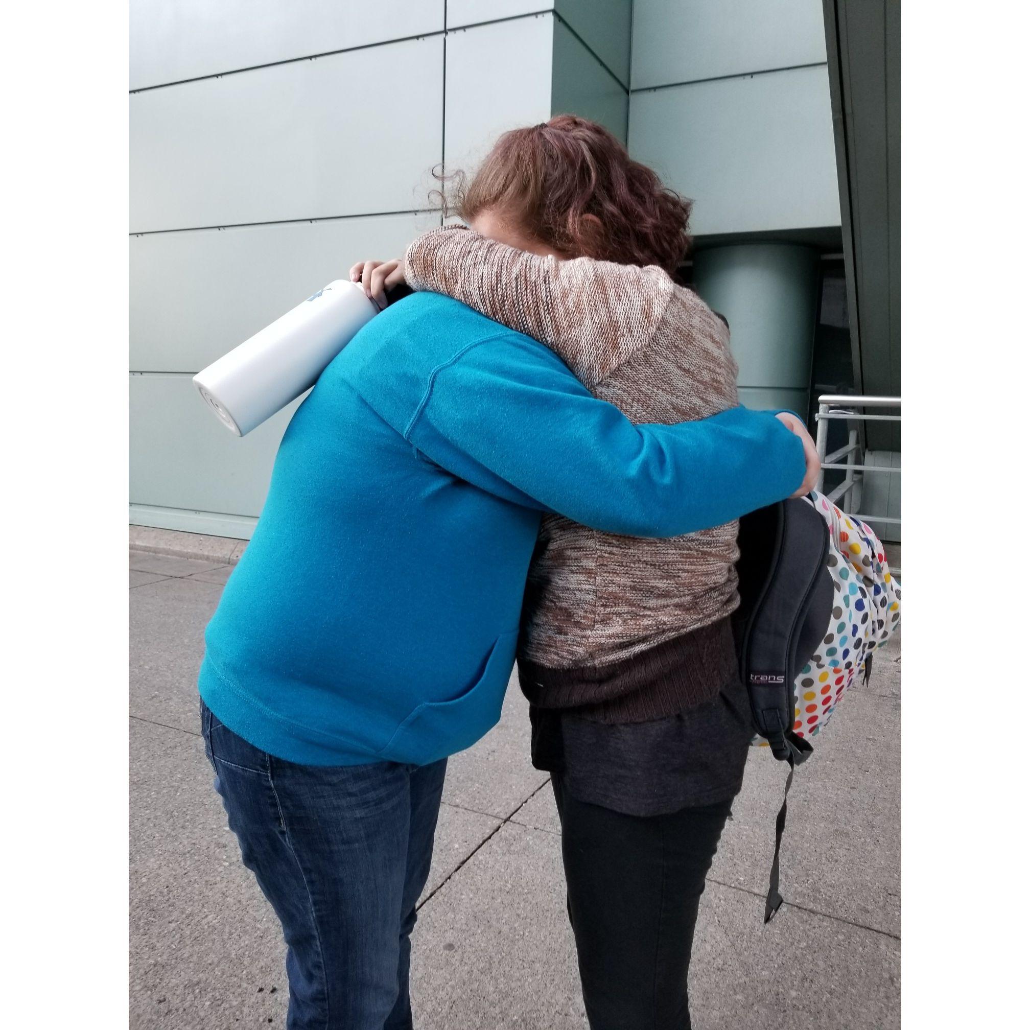 Leaving after our first visit, 2017