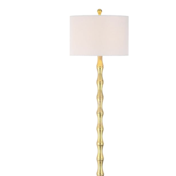 SAFAVIEH Lighting Collection Aurelia Farmhouse Antique Gold 64-inch Living Room Bedroom Home Office Standing Floor Lamp,Metal (LED Bulb Included)