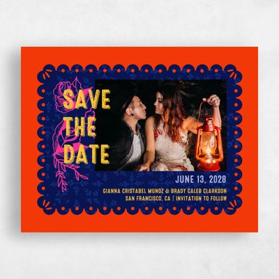 Navy, Blue Wedding Save the Date - Rios Landscape