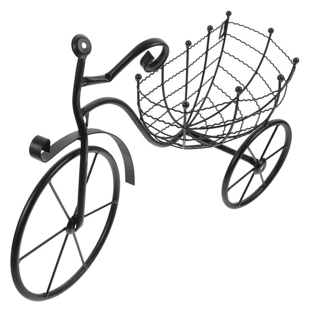 OFFSCH Metal Bike Planter Wall Hanging Flower Basket Chic Flowerpot Rack for Home Decor Balcony and Living Room Stylish Floral Arrangement Holder for Indoor and Outdoor Spaces