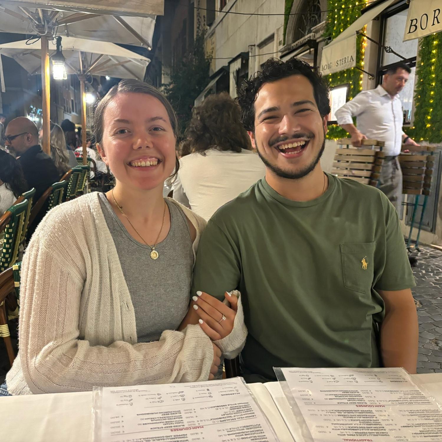 Dining alfresco in Rome.