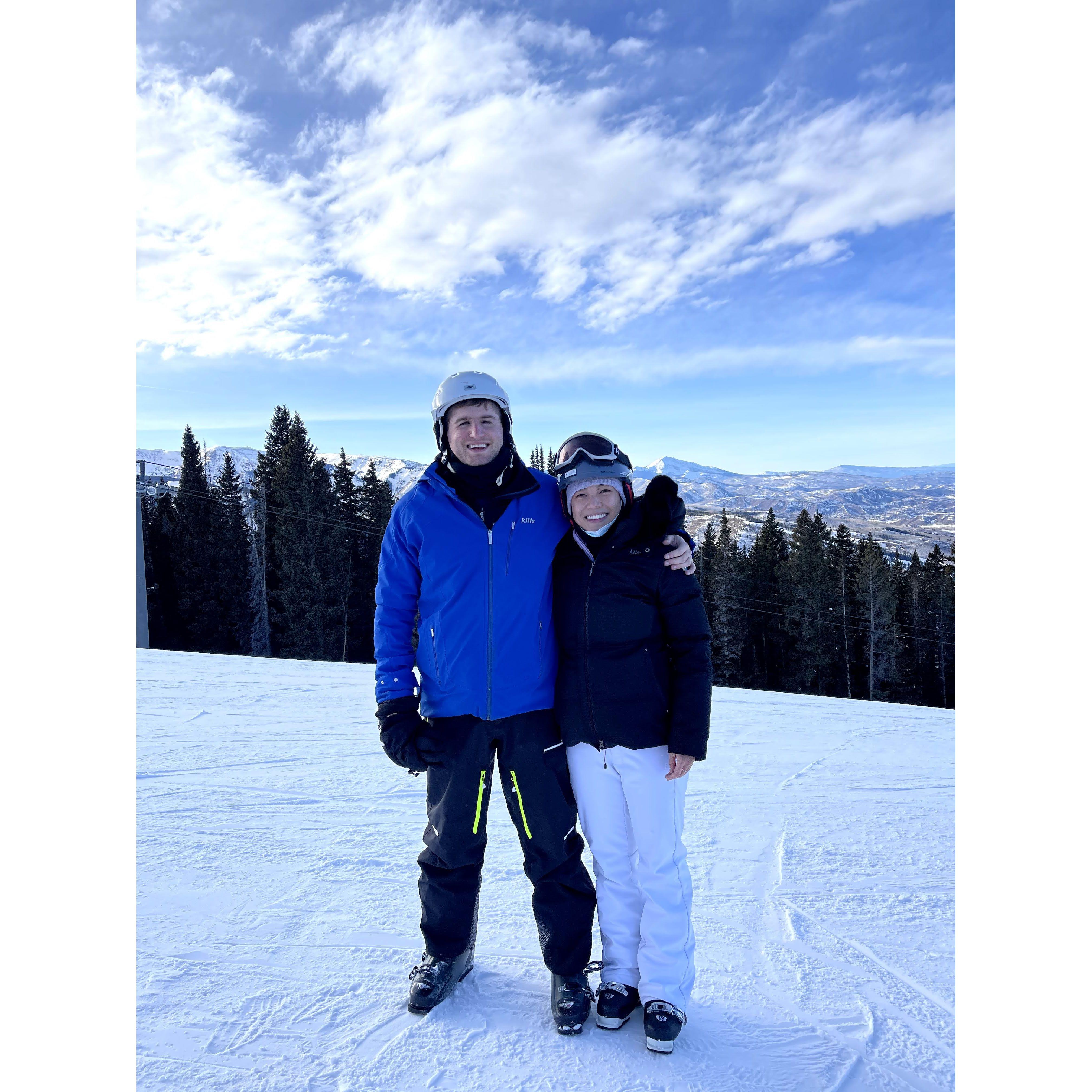 Matt taught Sussy how to ski