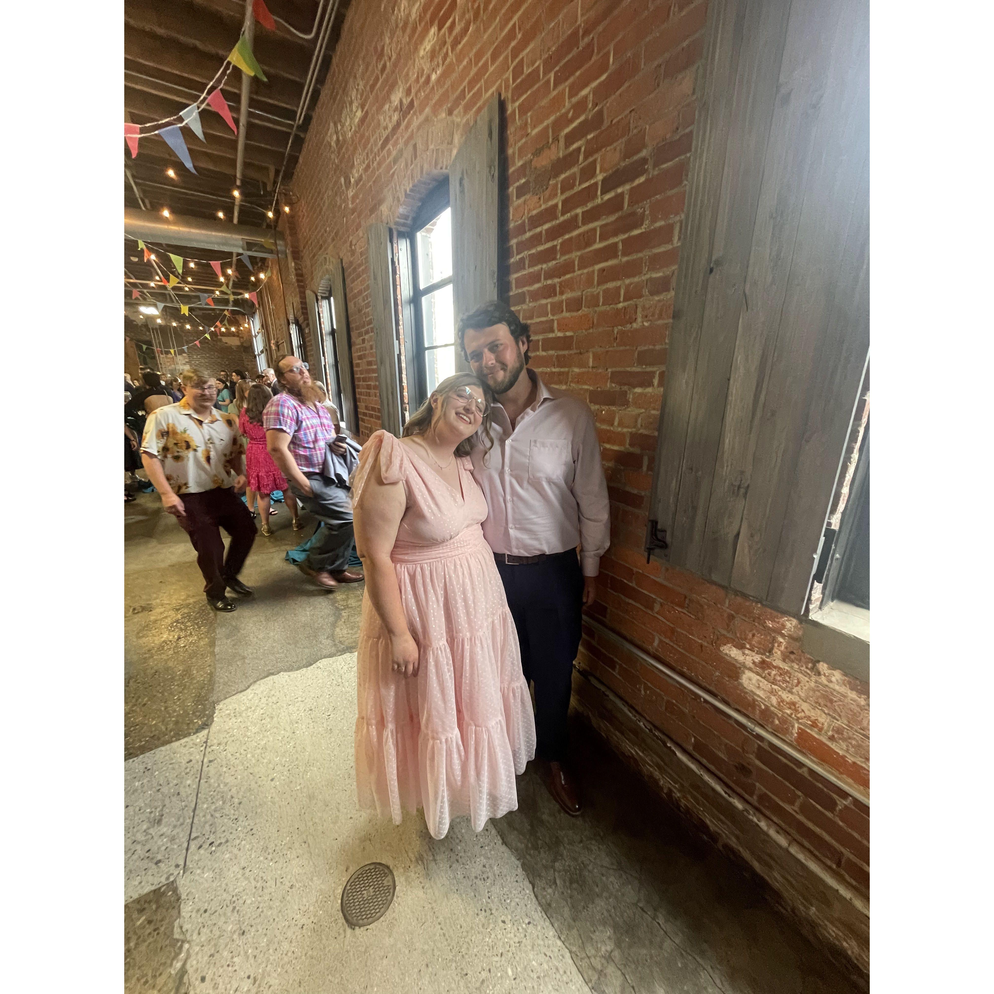 At our friends wedding, featuring some of the wedding party!