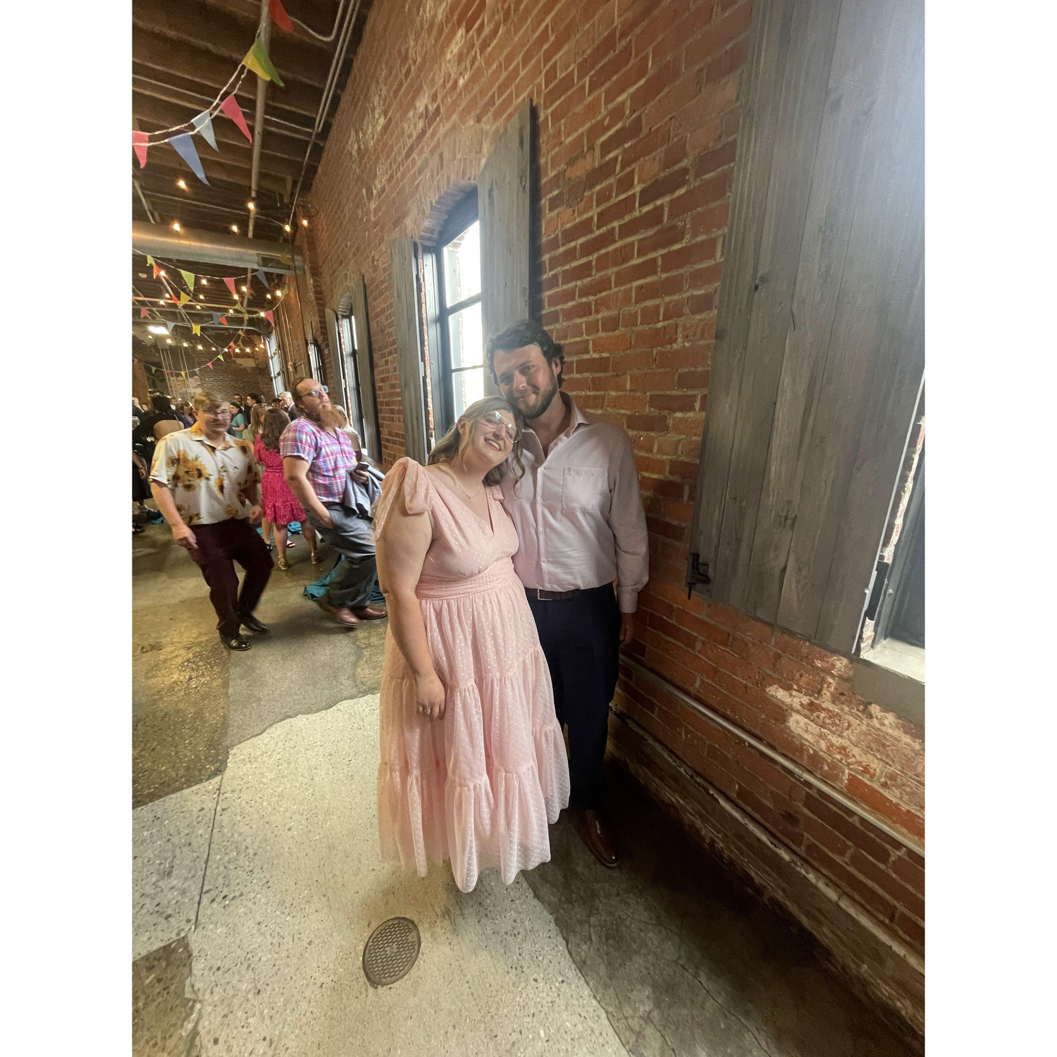 At our friends wedding, featuring some of the wedding party!