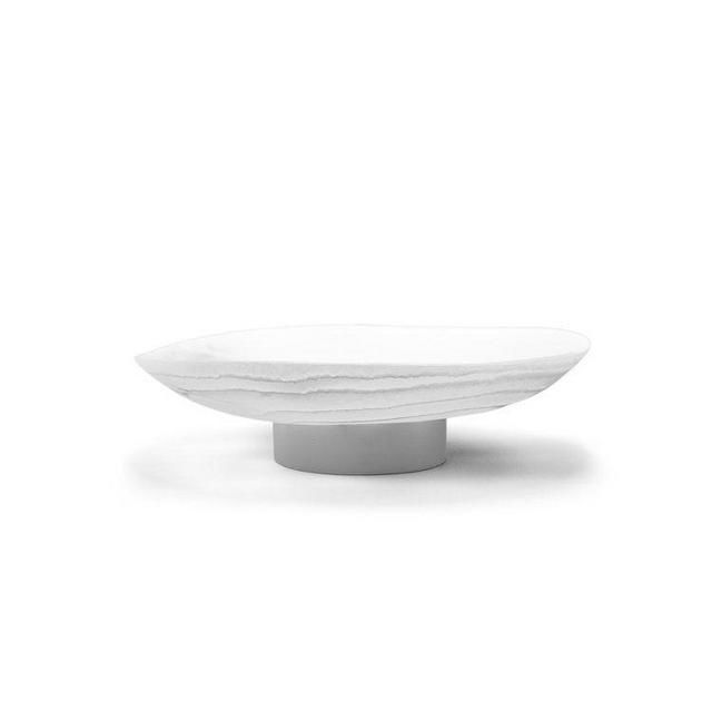 COMITAN PEDESTAL BOWL IN ALABASTER MARBLE