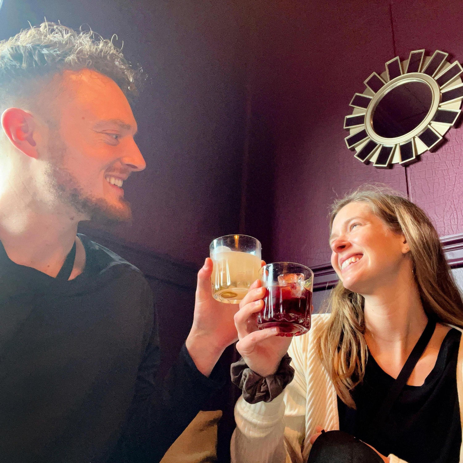 Cheers in Chile after quitting our jobs in pursuit of a dream to travel the world.