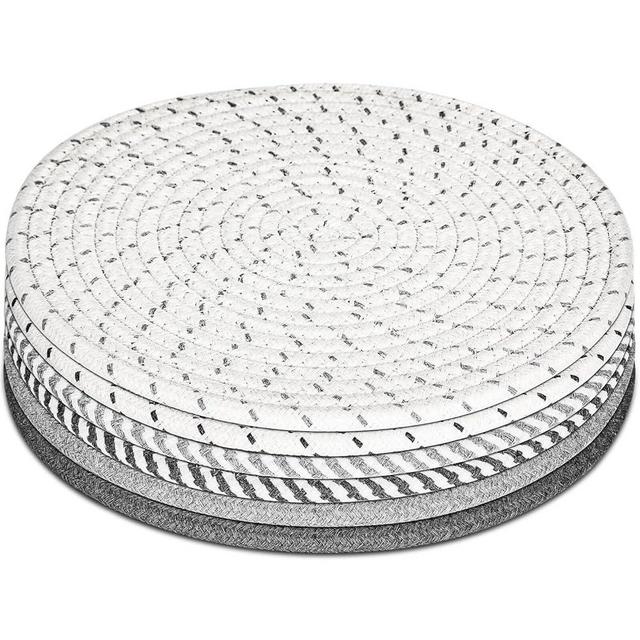 Billbotk 10" Trivets for Hot Dishes, Hot pots and Pans, Set of 6, Heat Resistant Pot Holders for Kitchen, Hot Pads for Countertops
