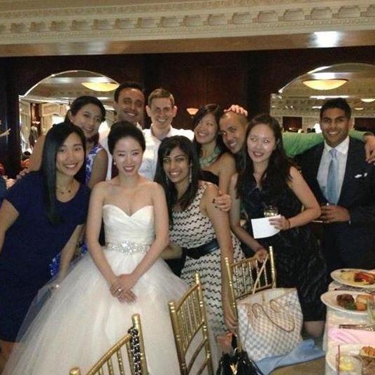 Grace & Jeong Jun's wedding (and Gloria & Kevin) in NY. First and only twin wedding we've ever been to! Amazing! Celebrating with my co-residents. August, 2013