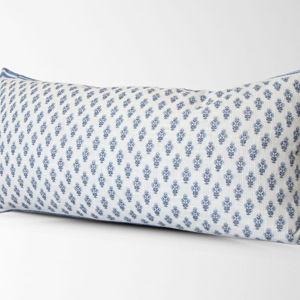 Blue Long Lumbar Pillow Cover