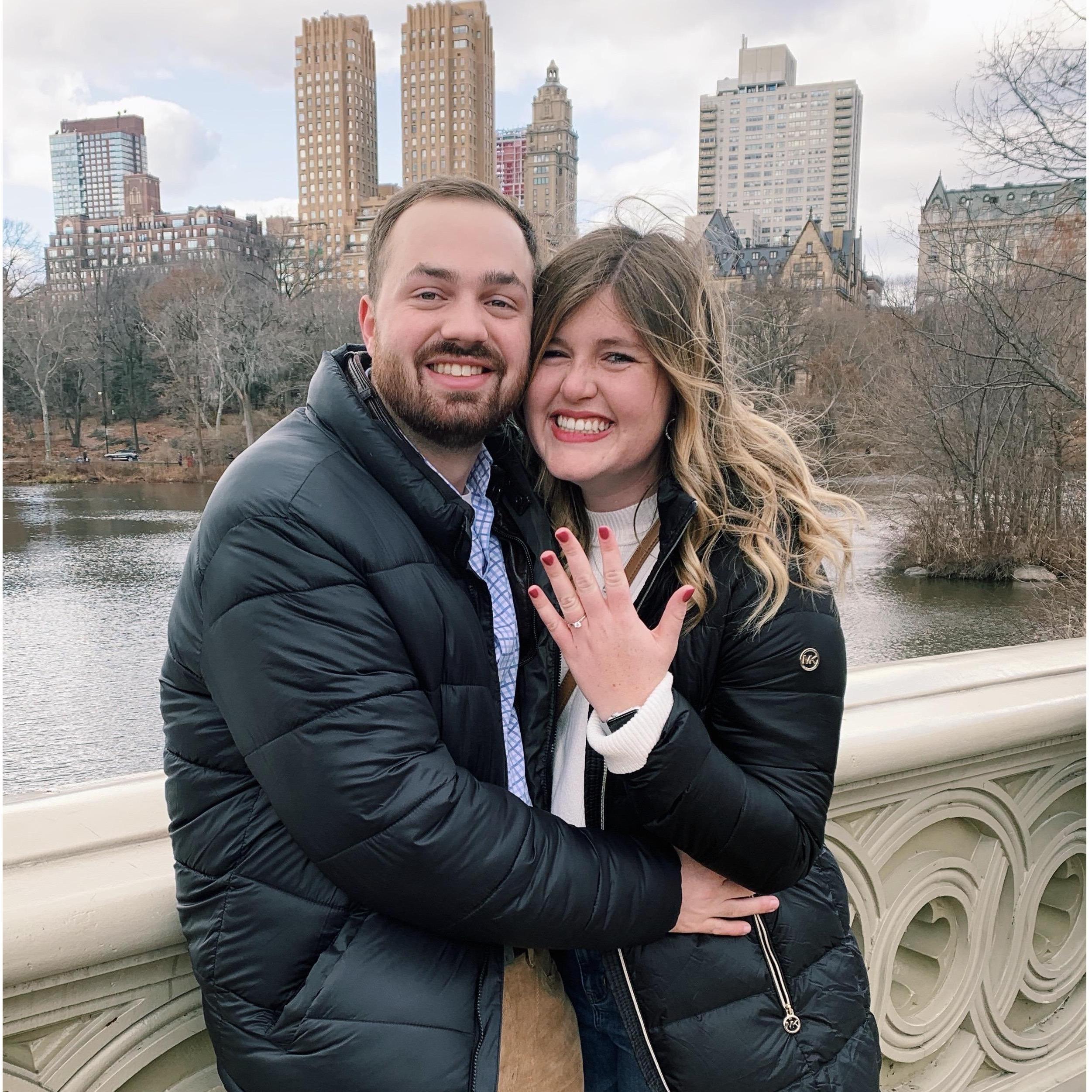 Bow Bridge in Central Park 2019, where Jack proposed! Best day ever!