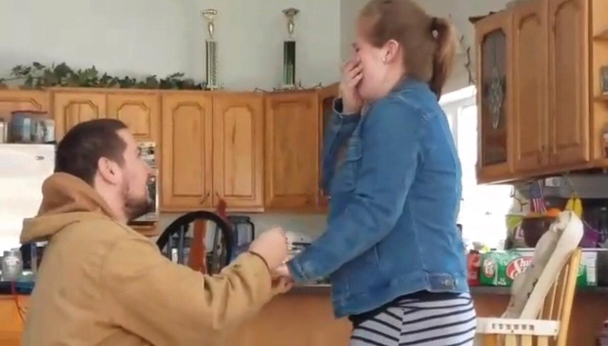He popped the question!!