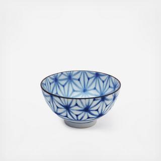 Monyou Asanoha Rice Bowl, Set of 4