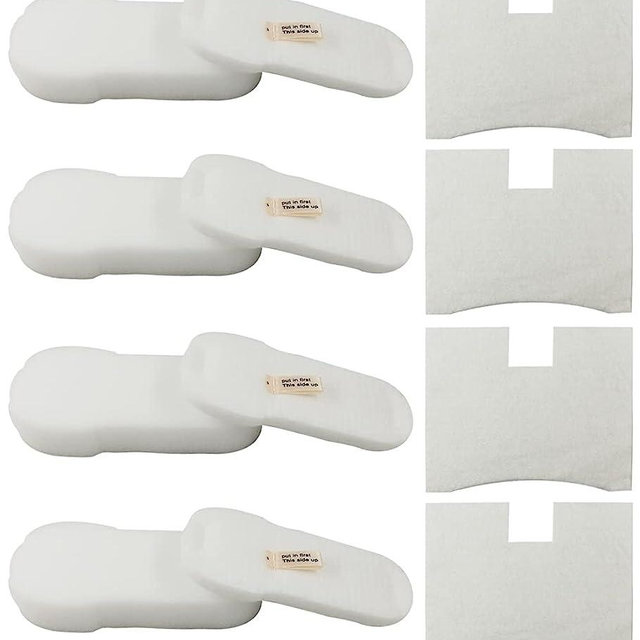 Dttery Filter Replacement for Shark Vertex UltraLight DuoClean PowerFins Corded Stick Vacuum HZ2000, HZ2002, HZ251 Part XFFKHZ2000, XPMFHZ2000, 4 Foam and Felt, 4 Post Motor Filters