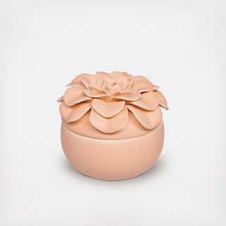 Go Be Lovely Ceramic Flower Candle