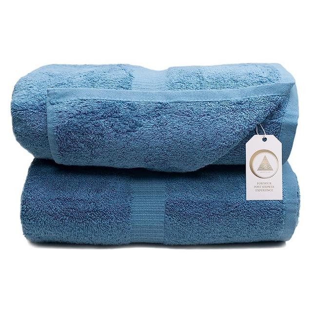Zenith Luxury Bath Sheets Towels for Adults - Extra Large 40X70 Inch, 600 GSM, Oversized Bath Towel, Bath Sheets, XL Towel 100% Cotton. (2 Pieces of Bath Sheet, Deep Blue)