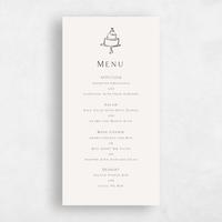 Beige Wedding Menu - Dunluce