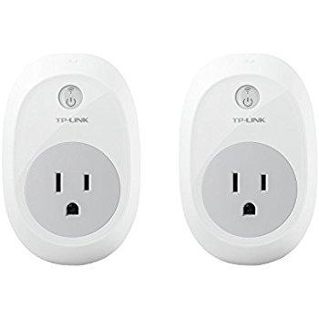 TP-Link HS100 Smart Plug (2-Pack), No Hub Required, Wi-Fi, Works with Alexa, Control Your Devices from anywhere (HS100 KIT)