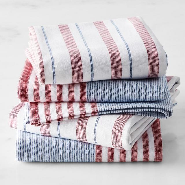 Williams-Sonoma Classic Striped Towels, Set of 4 (Claret)