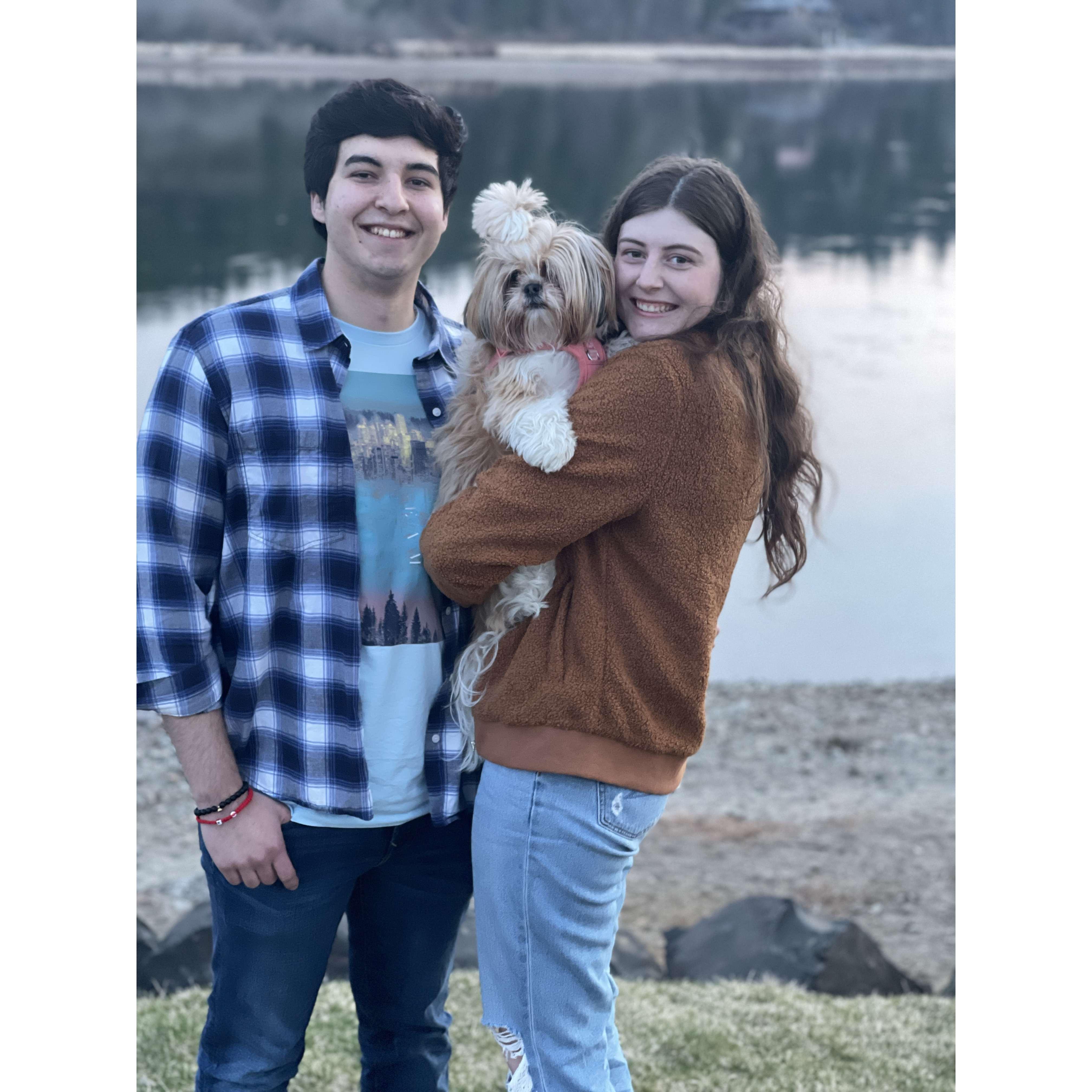 Us and our child Minnie.
