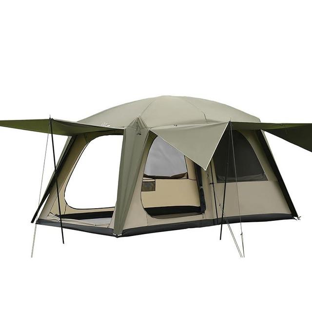 Vidalido 4-6 Person Camping Tent with 3 Door 2 Room Large Family Cabin Tents, Double Layer Waterproof Portable Glamping Tent, Big Tents for Outdoor Camping Hiking and Backpacking