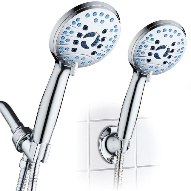 AquaCare High-Pressure 8-Setting Luxury Handheld Shower Head in Chrome