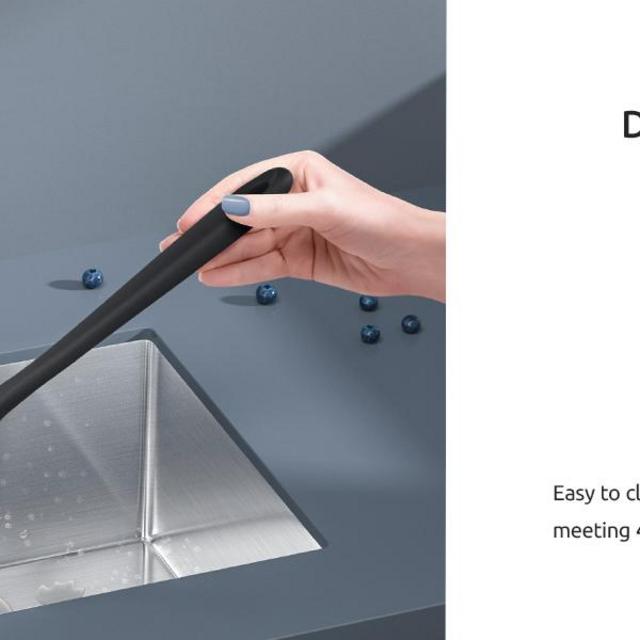 U-Taste Silicone Spatula Set with 600 Degrees Fahrenheit Heat Resistant (Black)