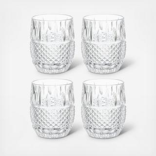 Delano Double Old Fashioned Glass, Set of 4