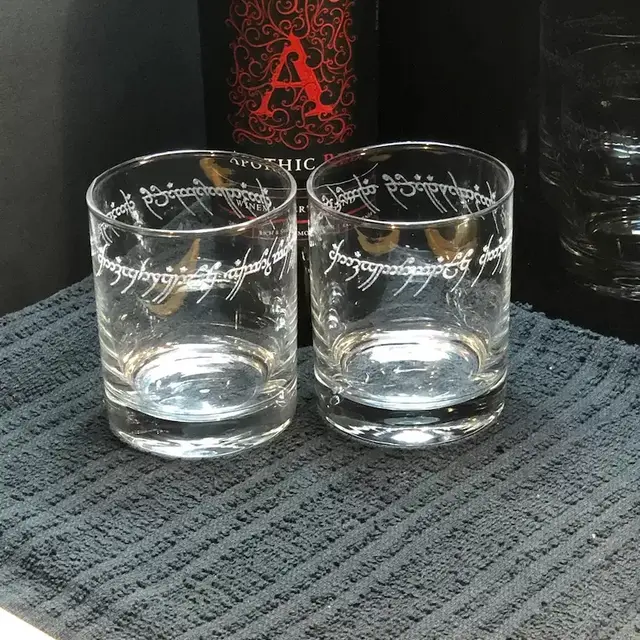 One Ring | Elvish Glasses | LOTR Gift | Rings Wedding | Rings Art | Rings Gift | Whiskey Glasses | Rocks Glasses | Bourbon Glasses