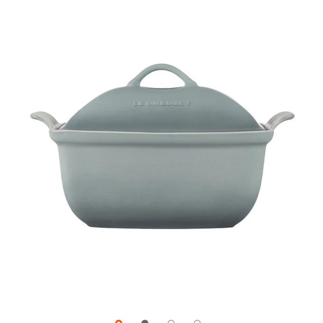 Heritage Deep Covered Rectangular Baker in Sea Salt