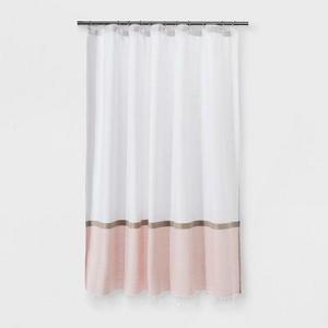 Colorblock Woven Shower Curtain Light Gold - Project 62™