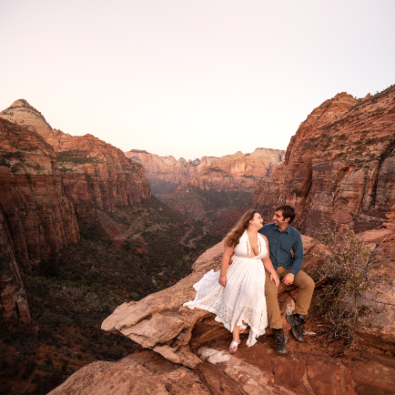 Engagement Photo at Zion National Park