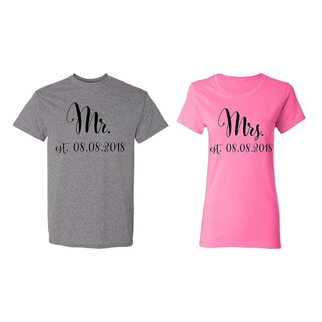 Mr. - Mrs. Personalized Couple Matching Shirts Married Custom Valentines Day