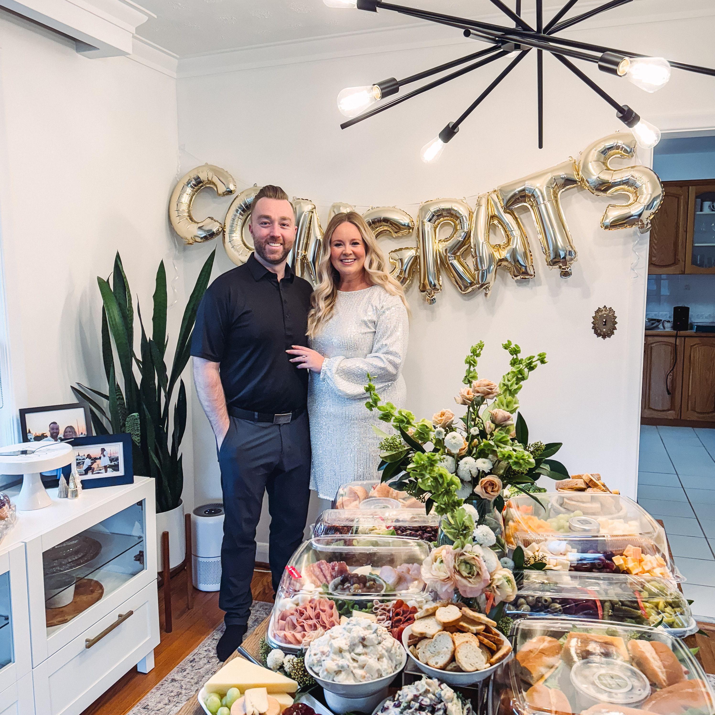 At our Engagement/House Warming Party! So grateful to everyone who was able to make it!