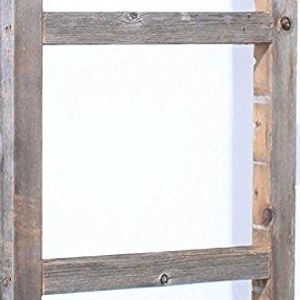 BarnwoodUSA Rustic 6 ft Decorative Ladder - 100% Reclaimed Wood Ladder, Weathered Gray ♻️