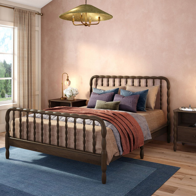 Jenny Lind Queen Bed, Walnut