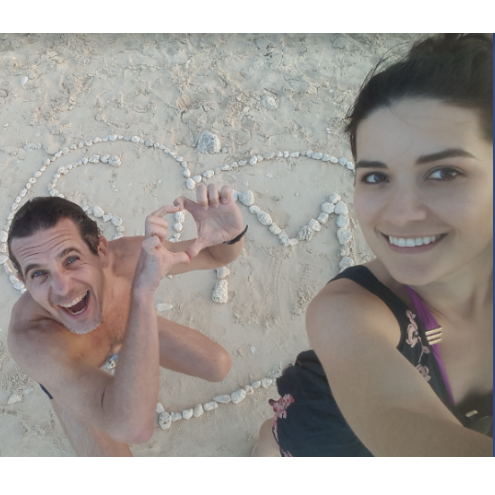 Having fun in the Bahamas.