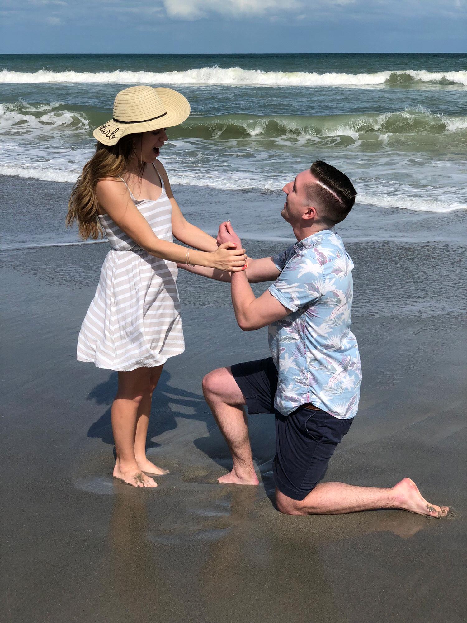 Austin proposed at Cocoa Beach on March 30, 2019.