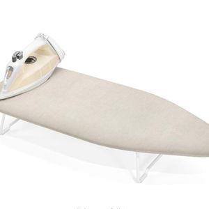 Small Ironing Board Tabletop with Heat Resistant Cover Beige