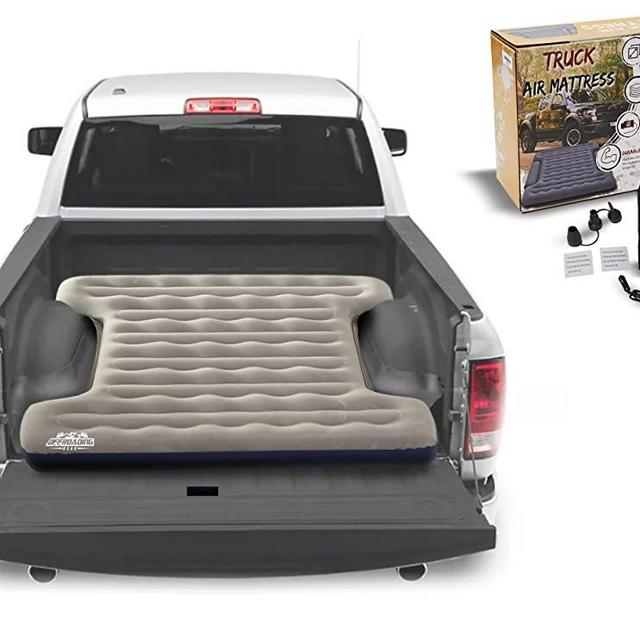 Offroading Gear Inflatable Truck Bed Air Mattress | 5.5ft to 5.8ft Truck Box | Converts to Full Double Size Bed | Durable and Waterproof | Silverado | Tundra | Titan | Ram| F150 Supercrew