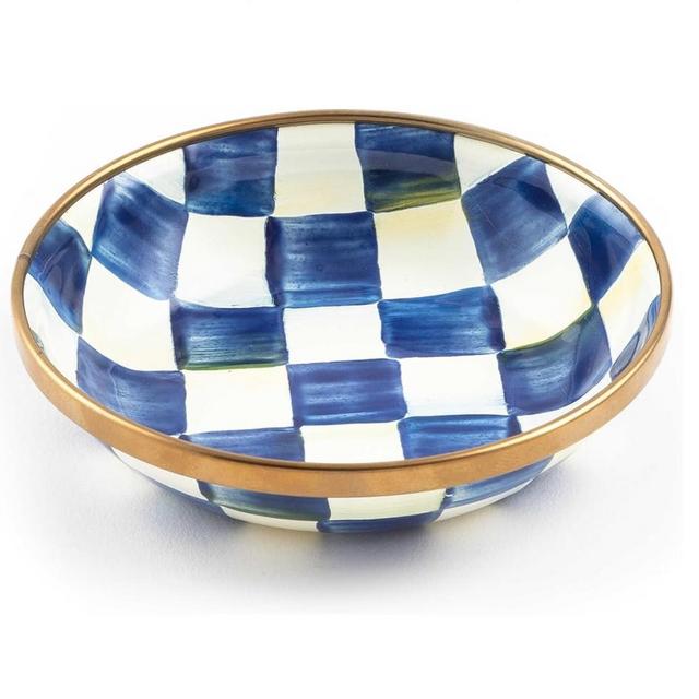 MacKenzie Childs Royal Check Enamel Dipping Bowl