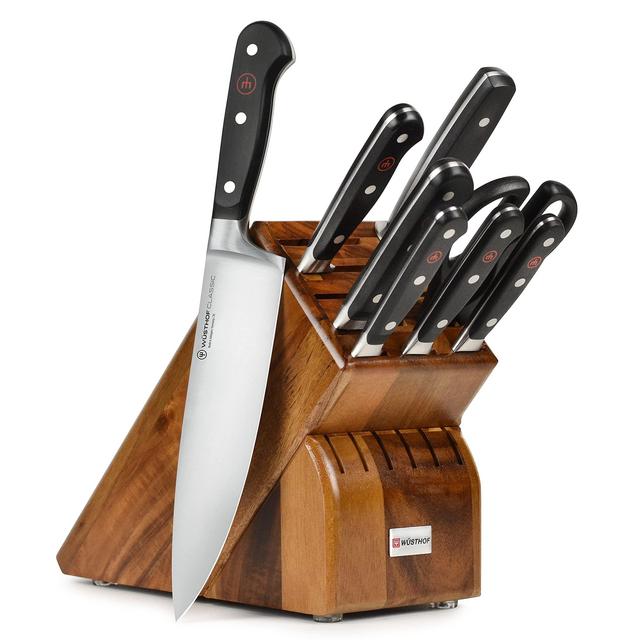 Wusthof Classic 9 Piece Knife Set with Acacia Block