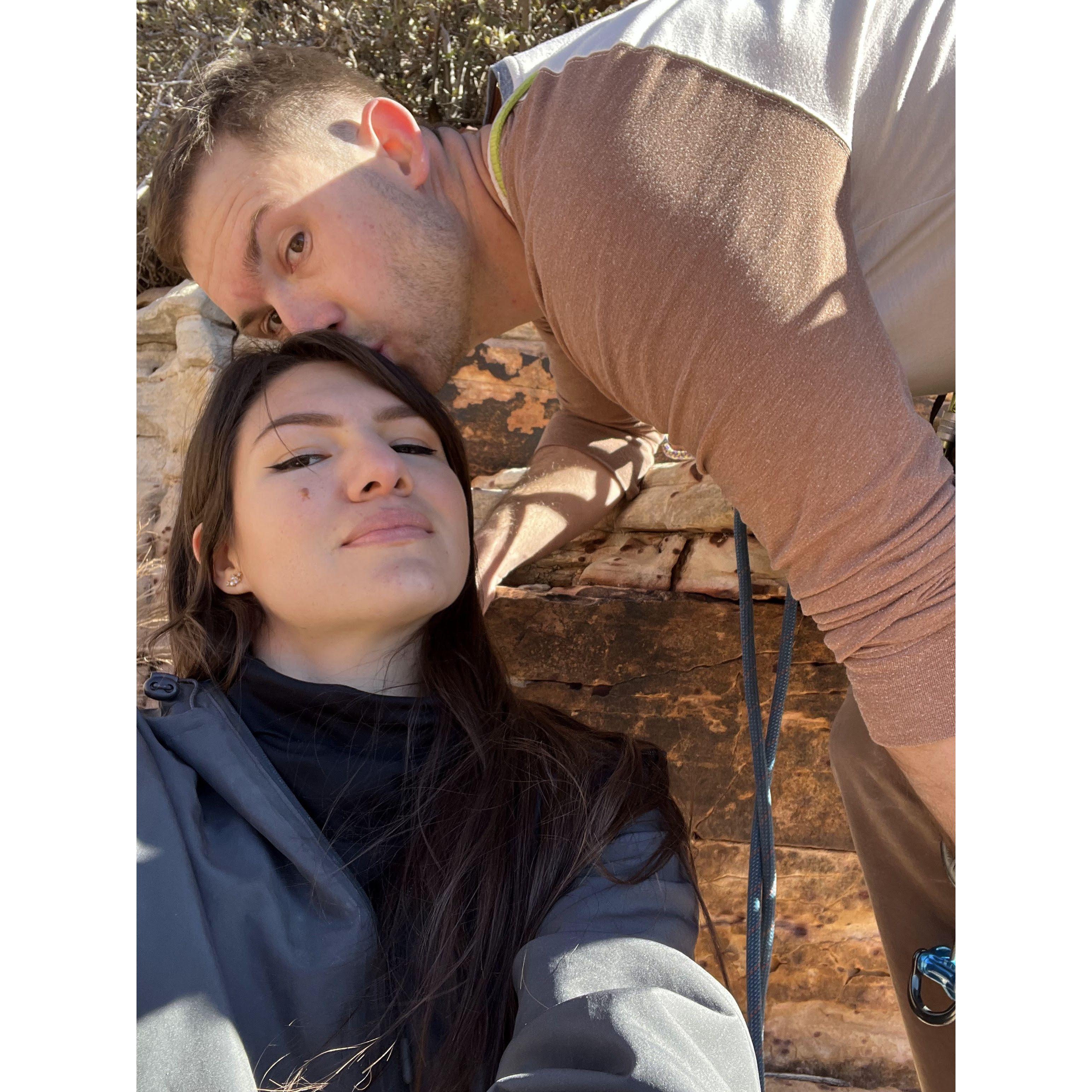 We headed straight to go climbing after our engagement shoot.