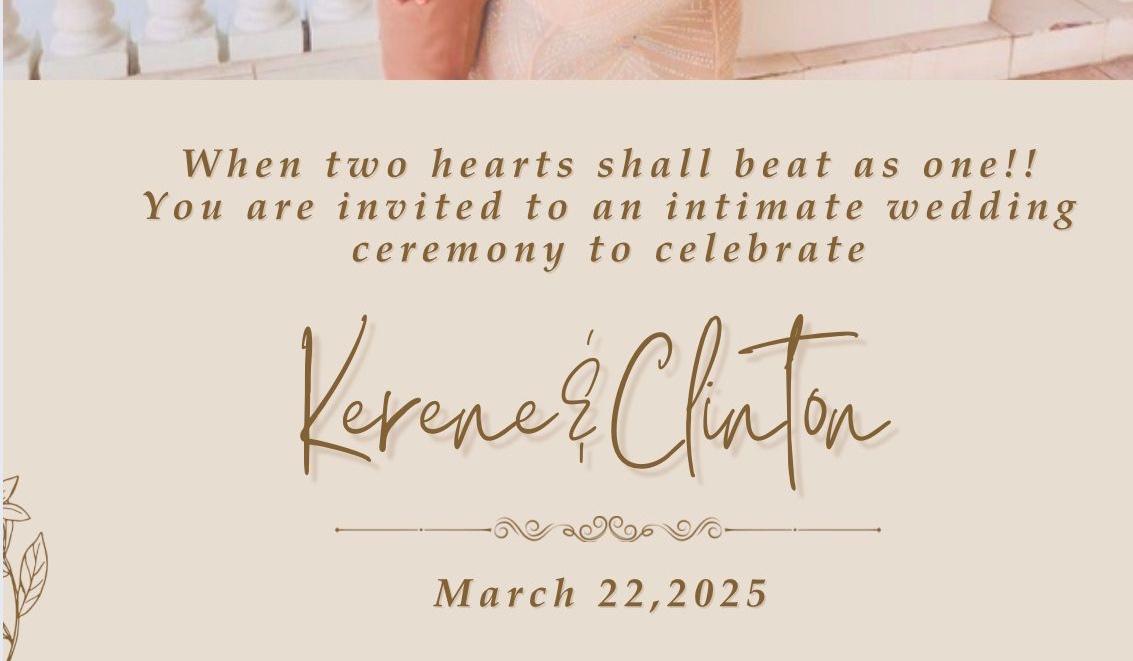The Wedding Website of Kerene Maddix and Clinton Clarke