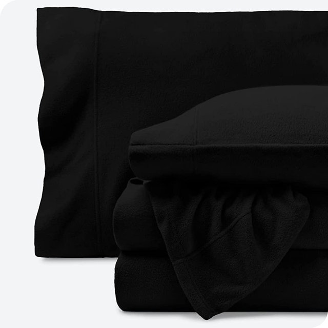 Bare Home Super Soft Fleece Sheet Set - King Size - Extra Plush Polar Fleece, No-Pilling Bed Sheets - All Season Cozy Warmth (King, Black)