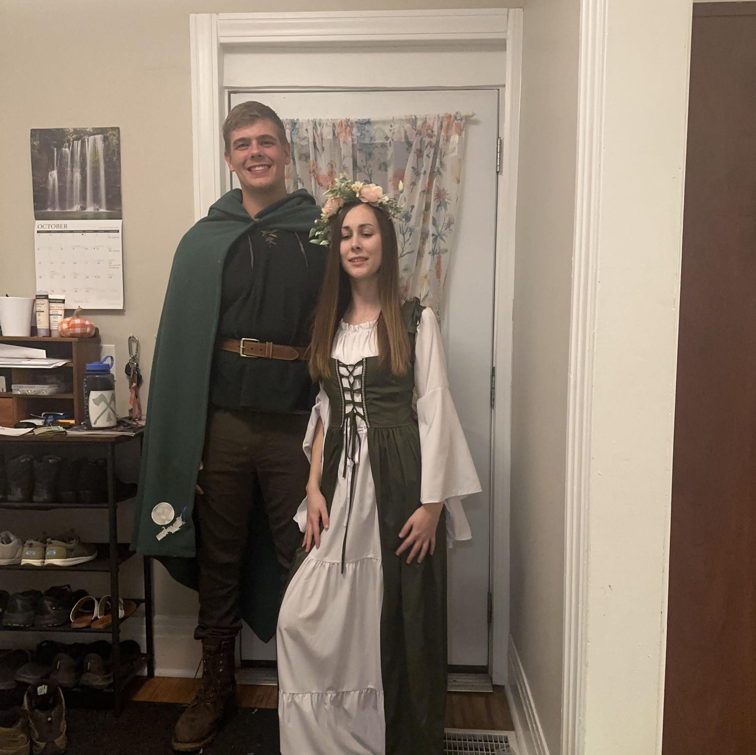 Celebrating Halloween together as Robin Hood and Maid Marion.