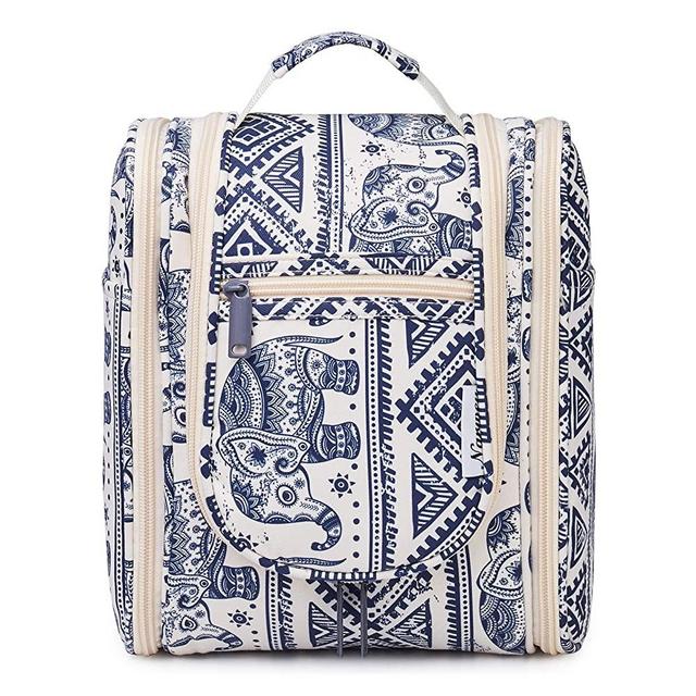 Hanging Travel Toiletry Bag Cosmetic Make up Organizer for Women and Men (Elephant)