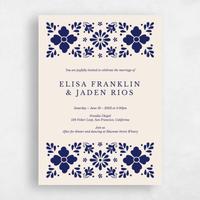 Blue Wedding Invitation - Cabrillo Bloom
