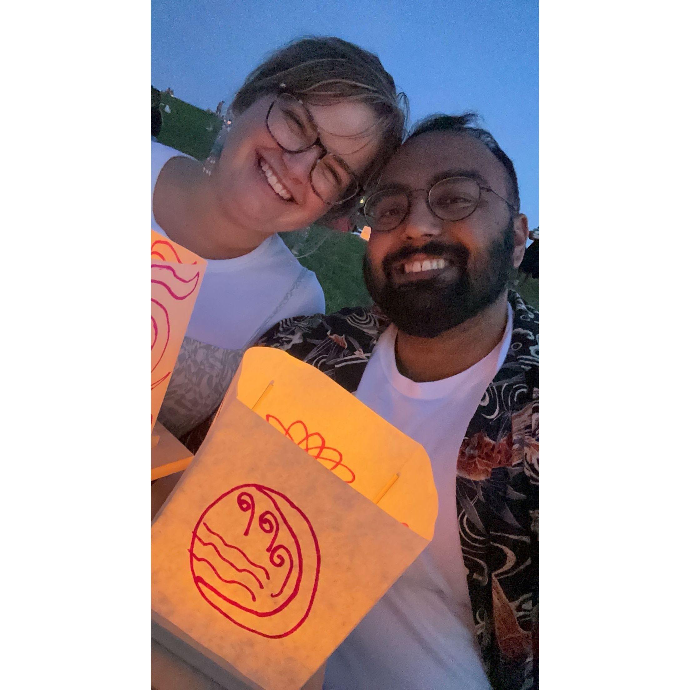 The Night Kelsey Knew... At the Water Lantern Festival, Rahum and Kelsey were asked to draw their hopes on their lanterns. Kelsey drew a symbol that reflected her hope of a future with Rahum.