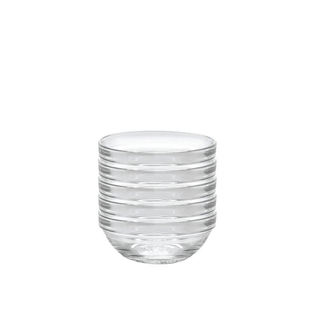 Duralex Made In France Lys 3-1/2-Inch Stackable Clear Bowl, Set of 6