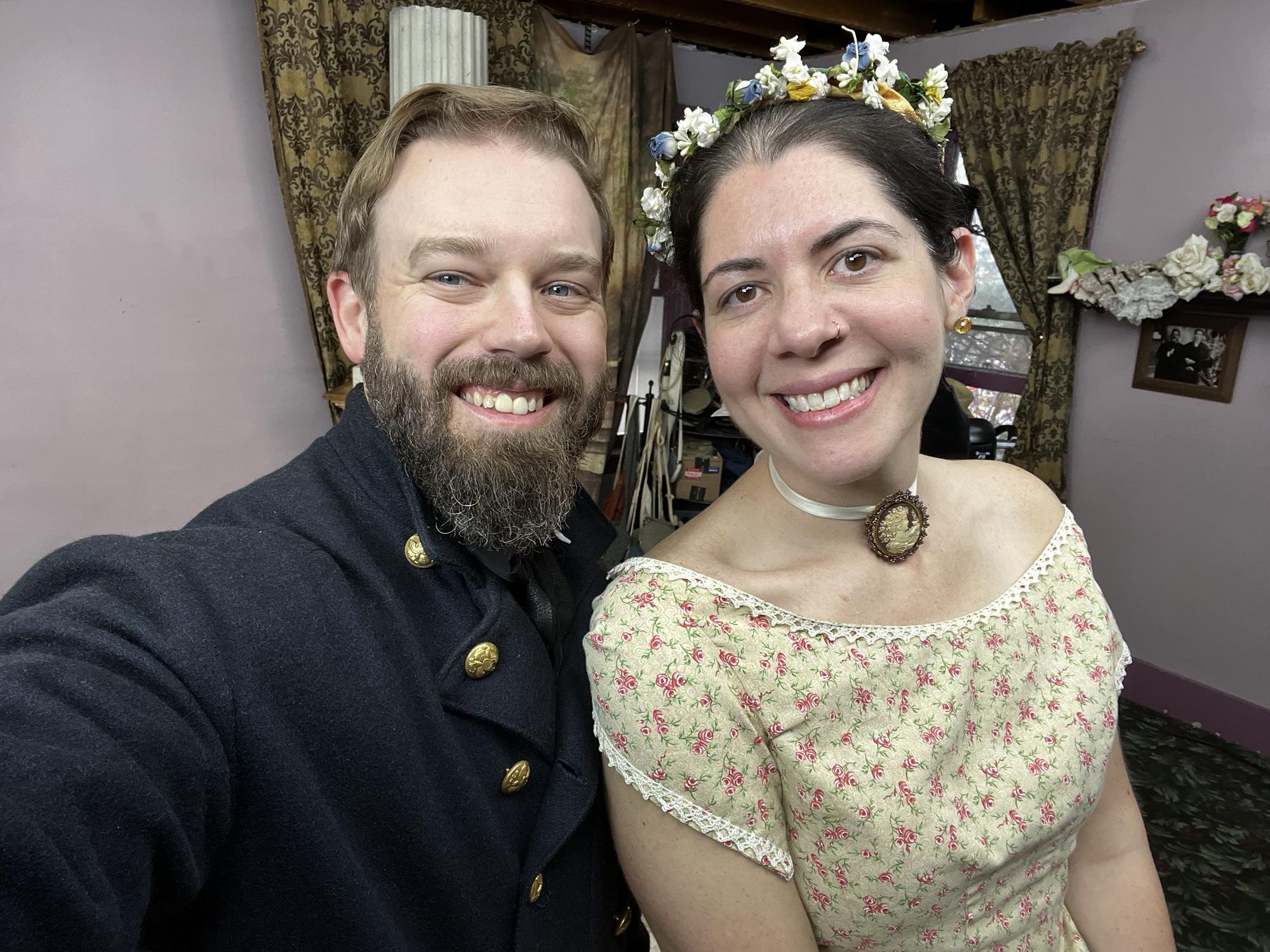 Getting ready for a portrait in Gettysburg